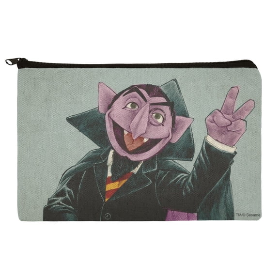 Sesame Street Vintage Count Von Count Pencil Pen Organizer Zipper Pouch Case