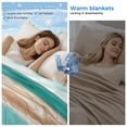 thumbnail image 2 of Turquoise Brown Cooling Blanket, Lightweight Breathable Summer Throw Blanket with Double Sided Cold Effect,Watercolor Modern Abstract Striped Picnic Beach Blankets Bed Sheet for Hot Sleepers 30"x40", 2 of 8
