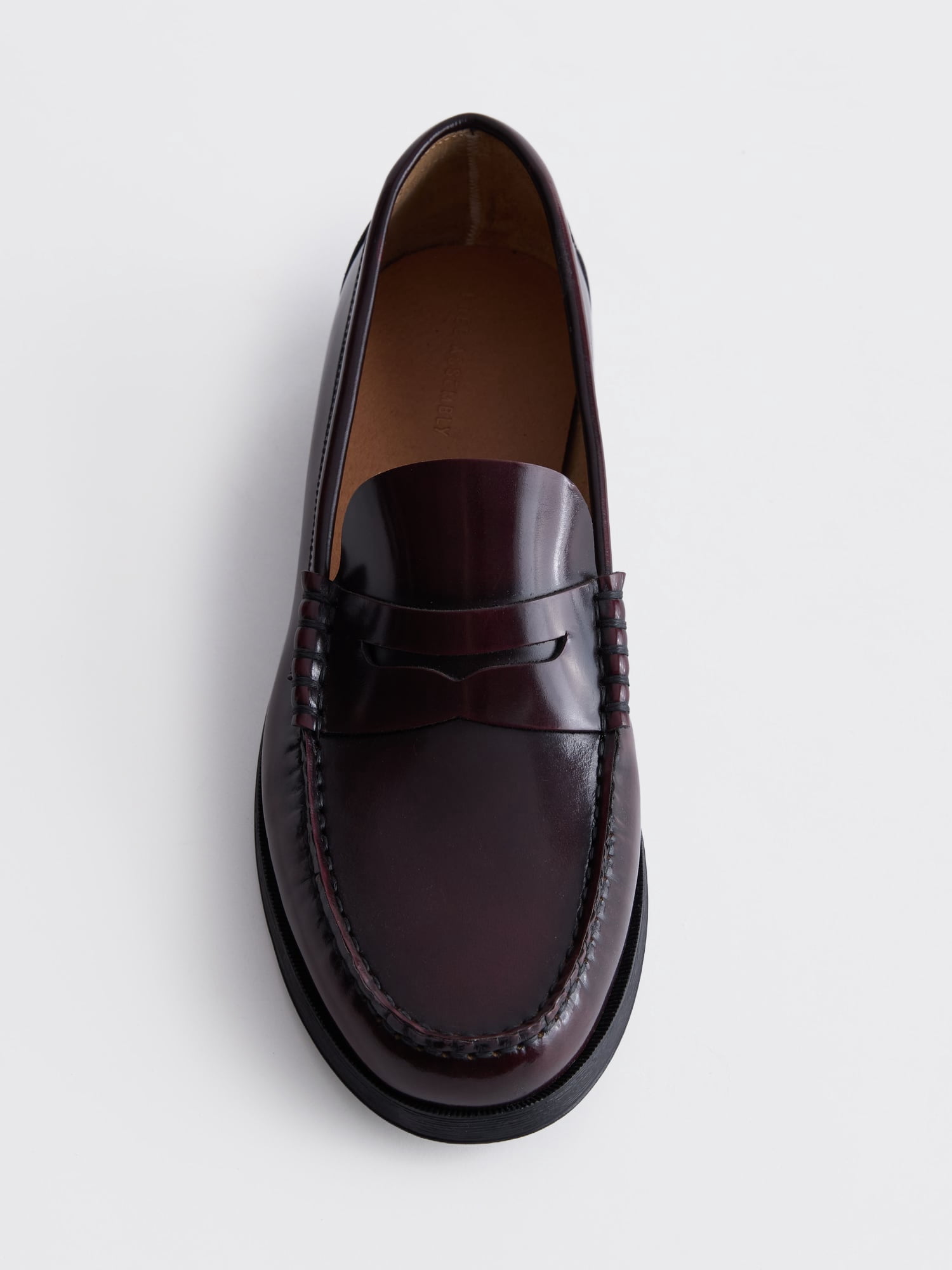 Free Assembly Men's Leather Moc Toe Penny Loafers