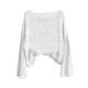 thumbnail image 5 of Tops de encaje para mujer,Suéter de punto para mujer, manga larga, cuello redondo, mezcla de poliéster y elastano, top informal y cómodo para usar en casa, sopatenor, 5 of 9