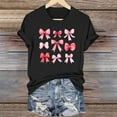thumbnail image 2 of Wensltd Summer Short Sleeve T Shirts for Women Casual Valentine's Day Bow Print Tops Trendy Soft Graphic Tees Comfortable Blouses, 2 of 6