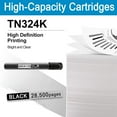 thumbnail image 4 of 2 Pack Black TN324K | A8DA130 Toner Cartridge Replacement for Bizhub C258 C308 C368, 4 of 6