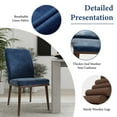thumbnail image 5 of AFO Upholstered Dining Chairs Set of 6, Modern Fabric Kitchen Side Chairs with Solid Wood Legs,for Home, Restaurant or Cafe, Blue, 5 of 6