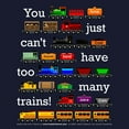 thumbnail image 3 of CafePress - Too Many Trains White Lettering Sweatshirt - Classic Crew Neck Sweatshirt, 3 of 4