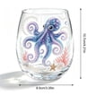 thumbnail image 3 of SLYNSHome Underwater Sea Animal Print Stemless Wine Glass, Tropical Ocean Themed Clear Tumbler, Octopus Pattern Cocktail Cup For Summer Table Decor & Holiday Gift, 3 of 7