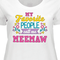 thumbnail image 4 of Inktastic My Favorite People Call Me Meemaw with Flowers Women's Plus Size T-Shirt, 4 of 5