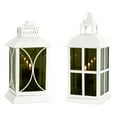 thumbnail image 2 of Lantern w/Mirror Glass & Moving Flame Candle (Set of 2) 15", 16.75"H Metal/Glass/Plastic, 2 of 2