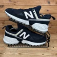 thumbnail image 2 of New Balance 574 Trainers Men Size UK 8.5 Blue Navy Suede Running Casual Shoes NB, 2 of 6