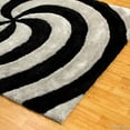 thumbnail image 4 of Allstar Grey Shaggy Area Rug with 3D Spiral Design. Contemporary Formal Casual Hand Tufted (5' x 7'), 4 of 7