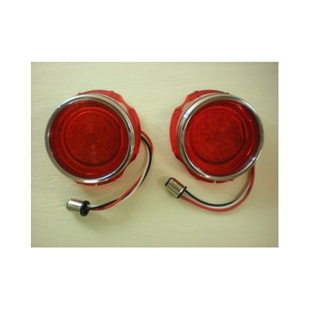 1965 Tail Light - 1965 Chevy Impala 40 LED Red Stop Turn Tail Lights - Fits Existing Housing