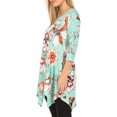 thumbnail image 2 of White Mark Women's Floral Scoop Neck Tunic Top, 2 of 4