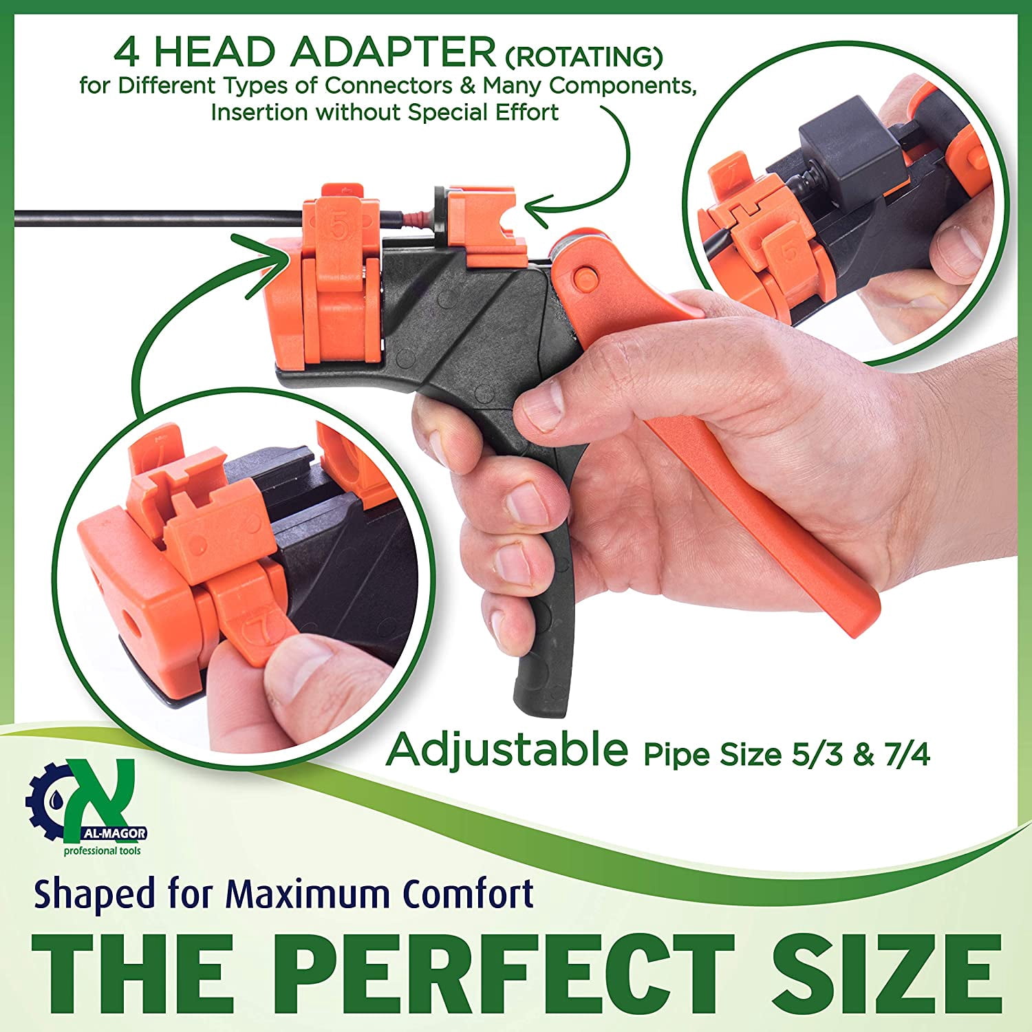 Al-Magor Talli Grip Insertion Tool - Drip Irrigation Punch Tool Kit 700011