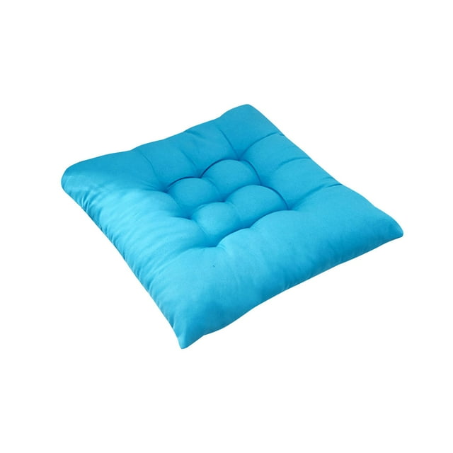 Chair Cushion - Round Polyester, Non-Slip Ties, Memory Foam, Washable, for Office/Home/Car Seats, Relieving Back Pain