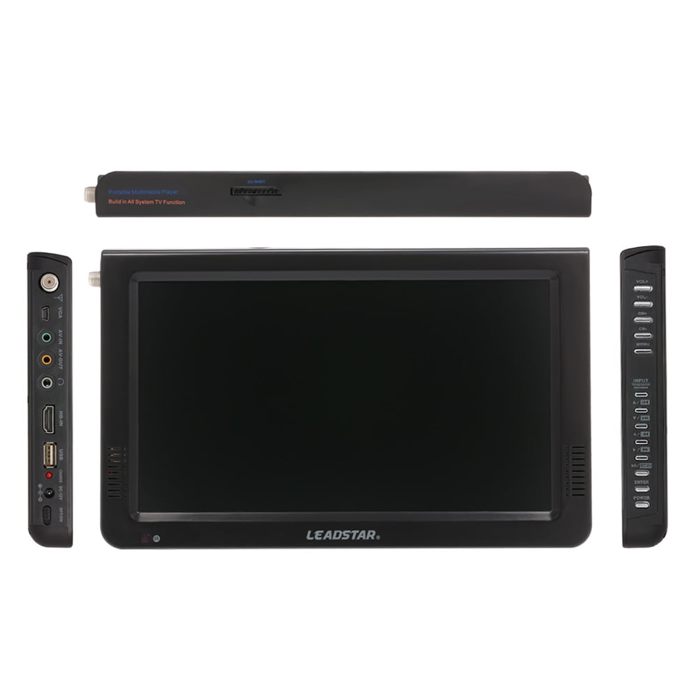 LEADSTAR Video Player,Car Caravan Outdoor Caravan Outdoor or Freeview LED TV Portable TFT Video Player Screen Freeview LED TV Video Kitchen Support USB 10 Inch Portable Player Car Caravan