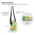 thumbnail image 5 of HELLHERO Pineapple Pattern Cross Body Purse with Zipper Closed Outdoor Daily Use Women Crossbody Small Bags Double Layer, 5 of 6
