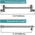thumbnail image 2 of 11 Inch Adjustable Shower Arms Brass Adjustable Angle Anti-leak Shower Extension, 2 of 10