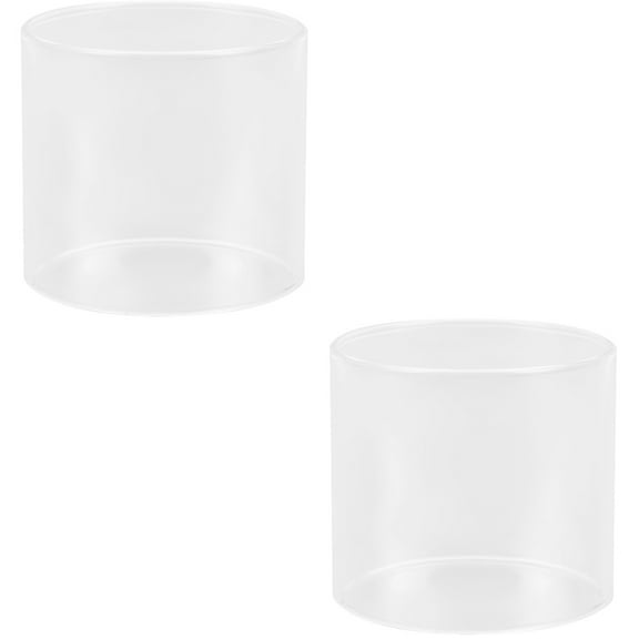 2 Count Gas Lamp Glass Shade Outdoor Lantern Protector Useful Taper Candles Practical Sleeve