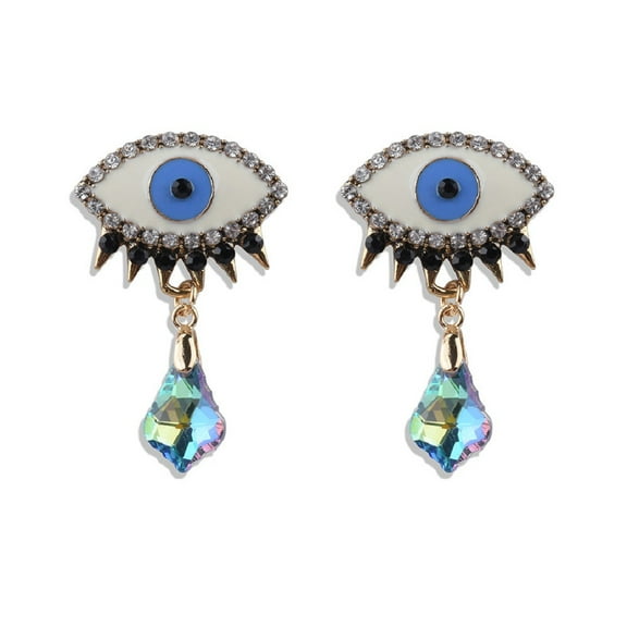 LongcreekX Evil Eye Earrings for Women, Eye Teardrop Earrings, Devil Eye Dangle Earrings Hypoallergenic, Bohemian Eyes Earrings, Cute Eye Earrings Studs, Teardrop Eye Jewelry Funny Earrings