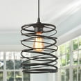 thumbnail image 1 of LNC 1-Light Metal Pendant Light with Rustic Style Rusted Finished, 1 of 8