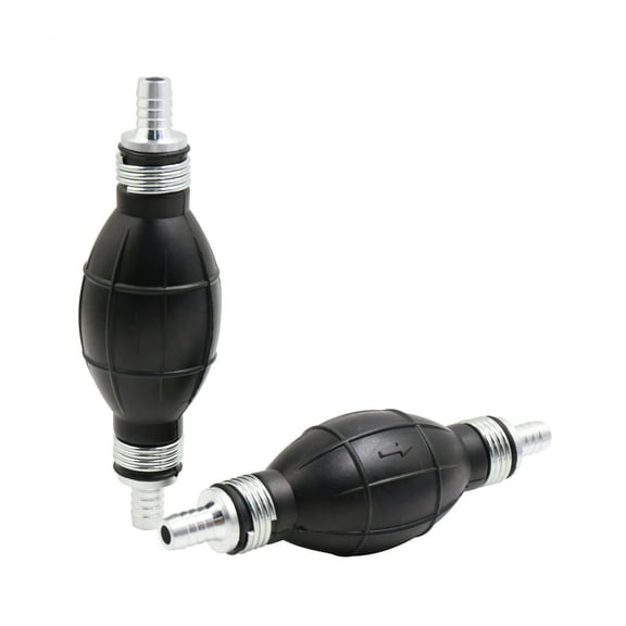 2pcs 10mm Black Rubber Gas Petrol Fuel Line Pump Hand Primer Bulb for Car