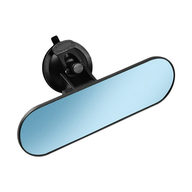 Espejo de Vista Trasera Larga, Espejo de Camión de Automóvil Universal 360 Ajustable Interior Retview Mirror Con Taza de Succión, 220x65 mm