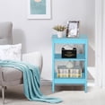 thumbnail image 4 of VECELO Set of 2 Nightstand End Table with 3-tier Storage Shelf for Living Room, Bedroom, Office, Light Blue, 4 of 8