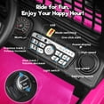 thumbnail image 6 of FUNTOK 12V 7AH 2 Seater Electric Ride on Toys, Kids Battery Powered Ride Truck, Motorized Car for Toddlers w/ Remote Control, Bluetooth, Spring Suspension, MP3 Player & LED Lights,Pink, 6 of 7