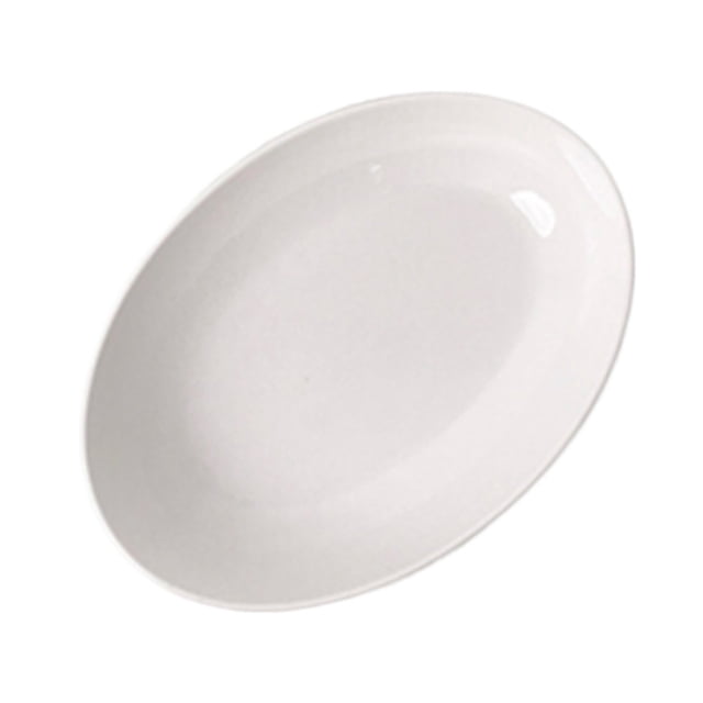 Oval Plate Salad Plate Dessert Curry Rice Plate Fish Plate Fruit Plate Dinner Kitchen Restaurant Cafe Room Plate White Oval Ceramic Plate