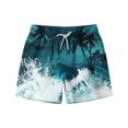 thumbnail image 2 of ITSAME Boys Swim Shorts, Drawstring Fashion Print Quick-Dry Summer Beach Surfing Swim Trunks Multicolor 14-15T, 2 of 7