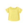 thumbnail image 1 of xiaxaixu T-Shirt Garçon Fille Décontracté Été Col Rond Couleur Unie Manches Courtes Ample pour Tout-Petit, 1 of 9