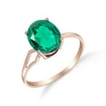 thumbnail image 2 of Galaxy Gold 1.90 Carats 14K Solid Rose Gold Emerald Solitaire Ring with Genuine Vibrant Emerald Brilliant Cut Anniversary Engagement Promise Valentines for Her Him Unisex Ring (8), 2 of 3