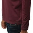 thumbnail image 4 of X RAY JEANS Mens Long Sleeve Henley T-Shirt, Burgundy, M, 4 of 5