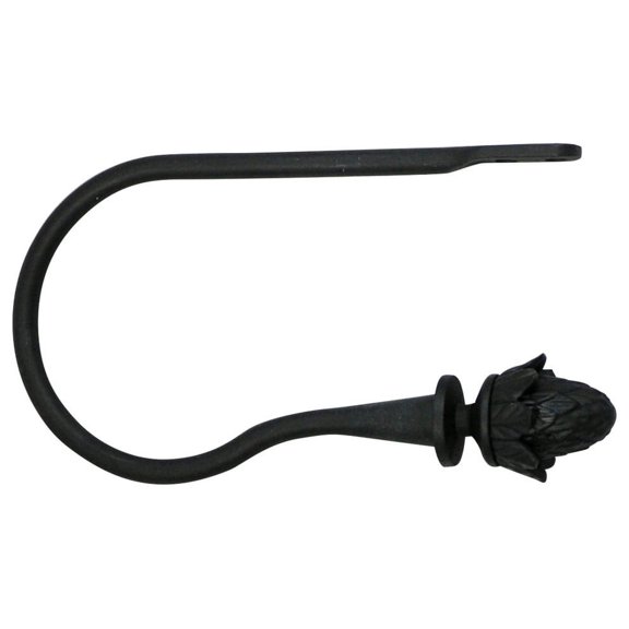 Urbanest Zinc Acorn Window Curtain Holdback, 5 3/8"x3", Black