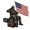A, variant on Firefighter Thin Red Line Trailer Hitch Cover - Saluting Fireman Figurine With American Flag Heavy Duty 2 Inch Hitch Receiver Plug for Truck