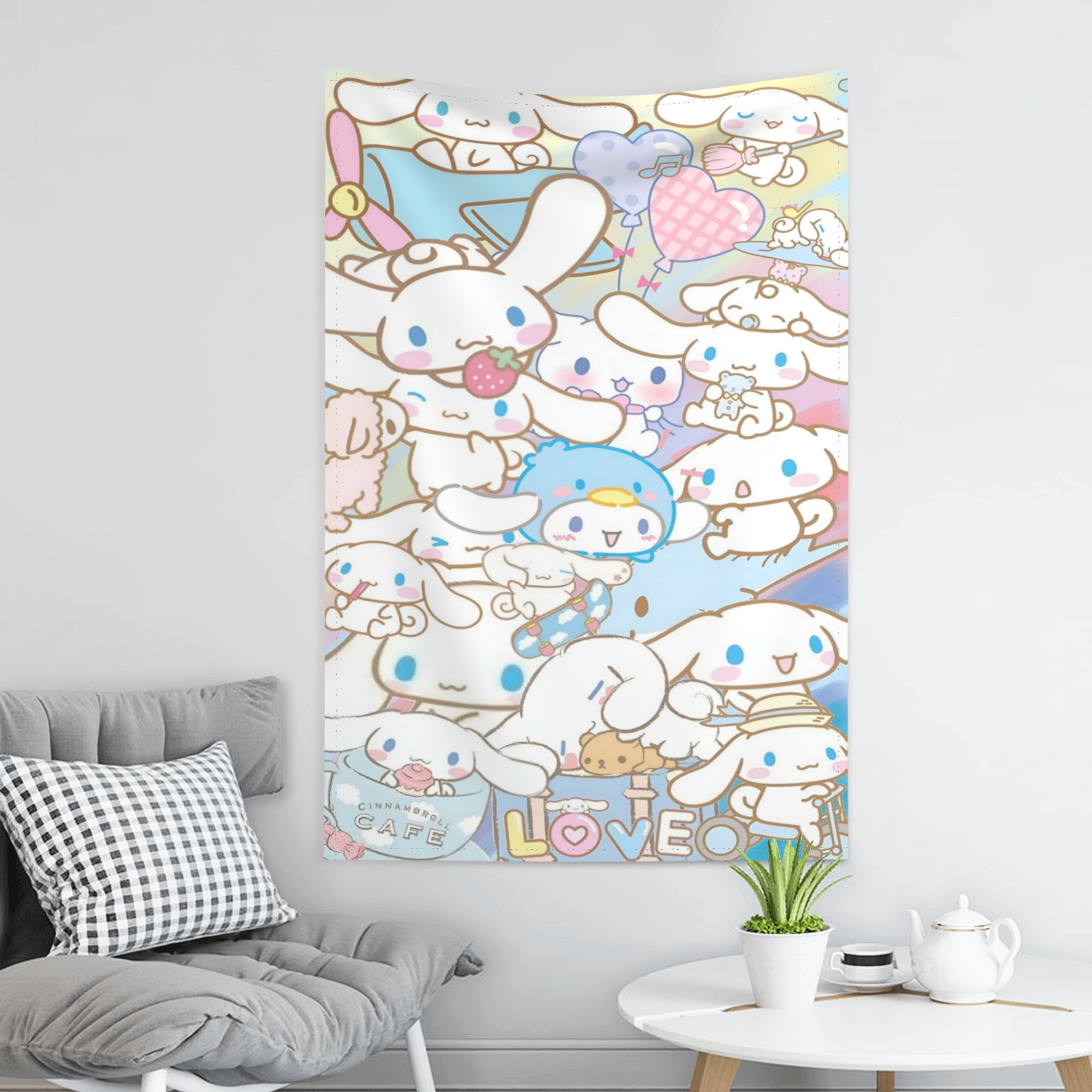 USA雑貨　SCENE SETTERS ROOM ROLL ドル柄　40Ft Cinnamoroll Tapestry 60*40 inch Decor Wall Hanging Art Tapestries