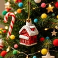 thumbnail image 4 of Christmas Hanging Ornaments Santa Snowman Candy Cane Tree Pendants Indoor Xmas Party Holiday Scene Decoration Set, 4 of 6