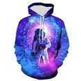 thumbnail image 4 of Sudadera con capucha con estampado de astronauta, universo, espacio, galaxia, para hombres y niños, sudaderas de manga larga, chaqueta genial de gran tamaño para hombre, 4 of 5