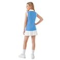 thumbnail image 3 of Actgleam Girls School Uniform Short Printed Sleeveless Polo Shirt,2-Pack,10-11Y, 3 of 10