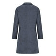 thumbnail image 4 of Guieoi Plus Size Jackets for Women Winter Solid Casual Thicken Wool Stand Collar inner Lining Pocket Breasted Faux Fur Coat Blue, 4 of 5