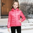 thumbnail image 2 of LIJCC Kid Girl's Packable Puffer Jacket Short Down Coat Full-Zip Hooded Quilted Insulated Warm Winter Coat Lightweight Outerwear for Hiking Travel, 2 of 6