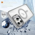 thumbnail image 4 of KOMI Magnetic Case for iPhone 13 Pro Max Case with Camera Stand [Compatible with MagSafe] [Military Drop Tested] Shockproof Slim Clear iPhone 13 Pro Max Phone Case for Women Men Gray, 4 of 4