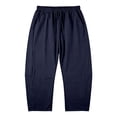 thumbnail image 3 of Aihuaihua Linen Capri Pants for Women Cropped Barrel Drawstring Wide Leg Cotton Capris 2026 Casual Summer Boho Baggy Palazzo Trouser, 3 of 9
