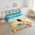 thumbnail image 3 of Beach Surfer Toddler Bedding Set,Teal Ocean Sea Coastal Surf Comforter&nbsp;Set,Surfboard Surfing Quilt Bed Set Hawaiian Palm Tree Bed Comforter&nbsp;Set 2Pcs, 3 of 6