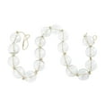 thumbnail image 5 of DecMode Handmade Round Extra Long Frosted Orb Clear Glass Garland with Tassel with Knotted Jute Rope, 5 of 7