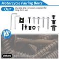thumbnail image 3 of Tornillos de parabrisas Unique Bargains, compatibles con la mayoría de las motocicletas, reemplazo para Yamaha, Kawasaki, BMW, Suzuki, Honda Dirt Bike, aluminio, goma, tono plateado, 3 of 6