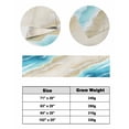 thumbnail image 3 of Bed Runner Scarf Queen Size, Blue Gradient Beach Stain Bed Runners & Scarves for Foot of Beds, Watercolor Coastal Seaside Waves Ombre Decorative Bedding Runner Scarf for Hotel 83 x20 Inch, 3 of 6