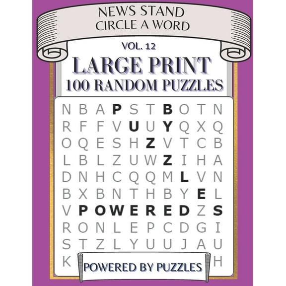 News Stand Circle a Word Vol.12: Large Print 100 Puzzles, (Paperback)