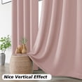 thumbnail image 4 of MKHILL Aether 120 Inch Extra Long Blush Blackout Curtains for Sliding Glass Doors Large Patio, 2 Panels Thermal Insulated Room Darkening Drapes, Each 50"W x 120"L(10 Feet), Blush, 4 of 11