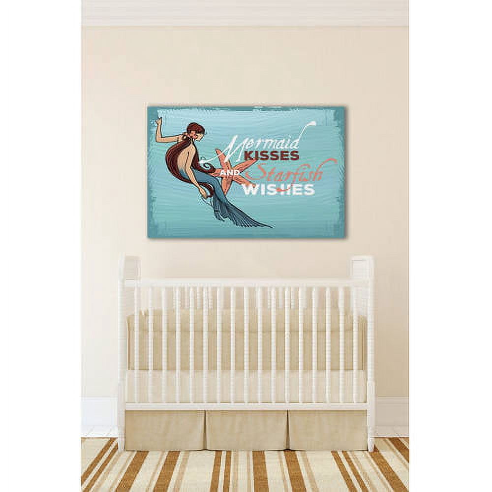 "Mermaid Kisses" Painting Print on Wrapped Canvas