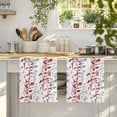 thumbnail image 4 of Red Grey Botanical Kitchen Towels Set of 4, Spring Floral Summer Farmhouse Absorbent Dish Towels for Kitchen, Microfiber Hand Towel, Quick Drying Tea Towel for Cleaning Decorative Dishcloths, 4 of 7